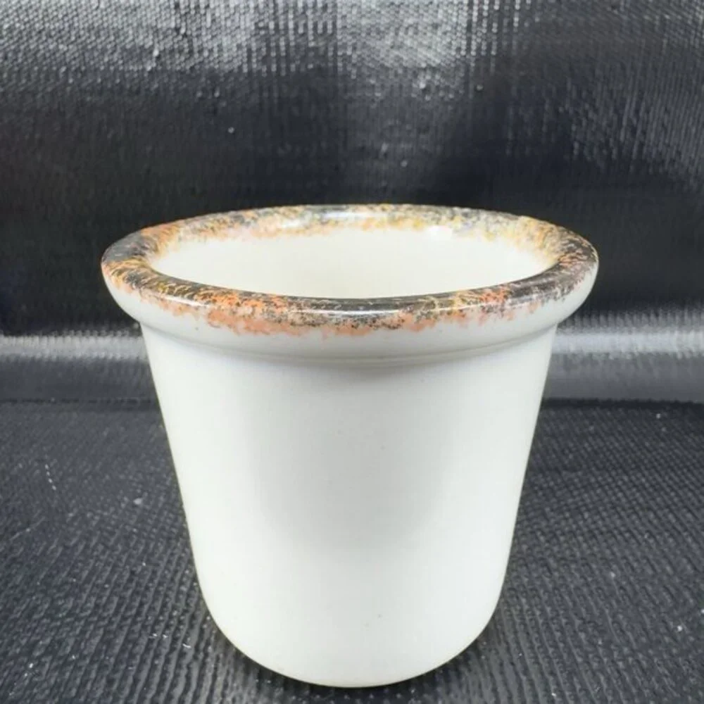 2002 Emerson Creek Pottery Pumpkin‎ Tea Light Candle Votive Holder Cup Vintage